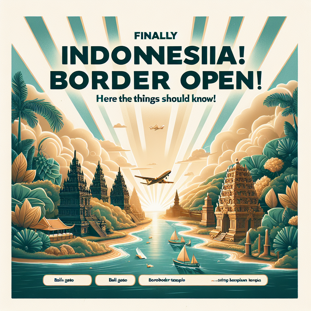 Finally Indonesian Border Open! Here are the Things You Should Know!